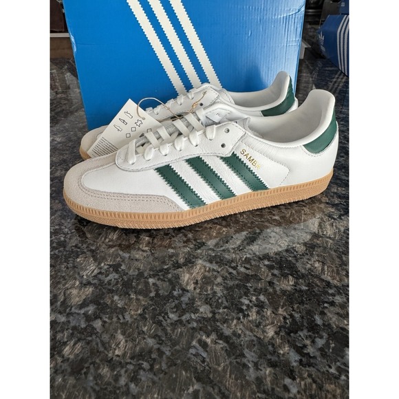 adidas gazelle silver green womens Adidas Samba OG | Men's | White/Green/Collegiate Green main image 1